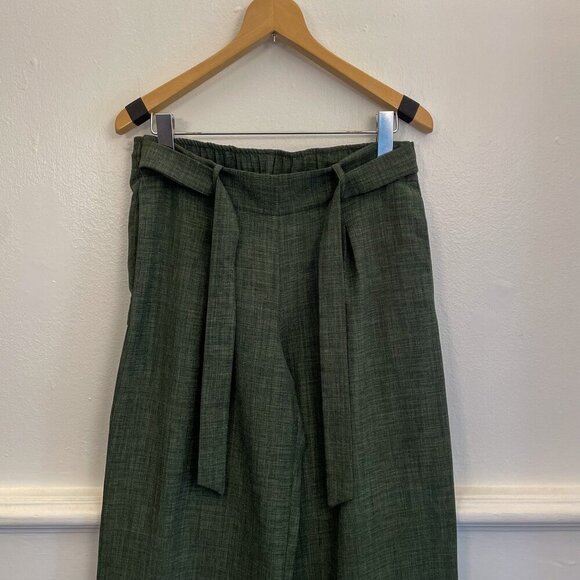 NWT Harlowe & Graham Forest Green Wide-Leg Trousers - Size S - Picture 3 of 4